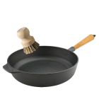 Poêle sauteuse 28 cm et brosse de nettoyage