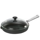 Sauteuse fonte 28 cm poignée inox et couvercle